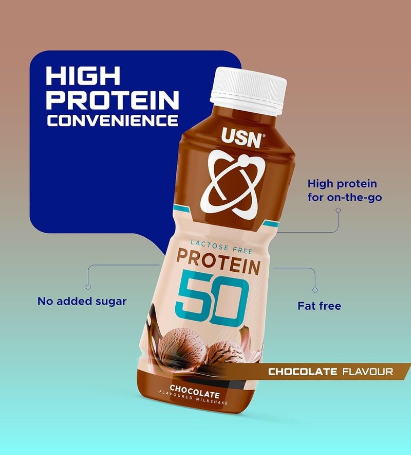 USN Trust 50 Protein Milkshake Chocolate Flavor, 500Ml - Image 4